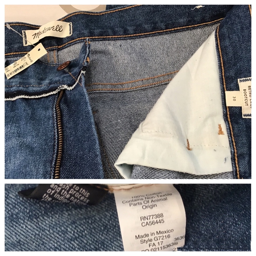 Madewell 30 Retro Crop Ripped Knees High Rise Jean - Picture 7 of 8